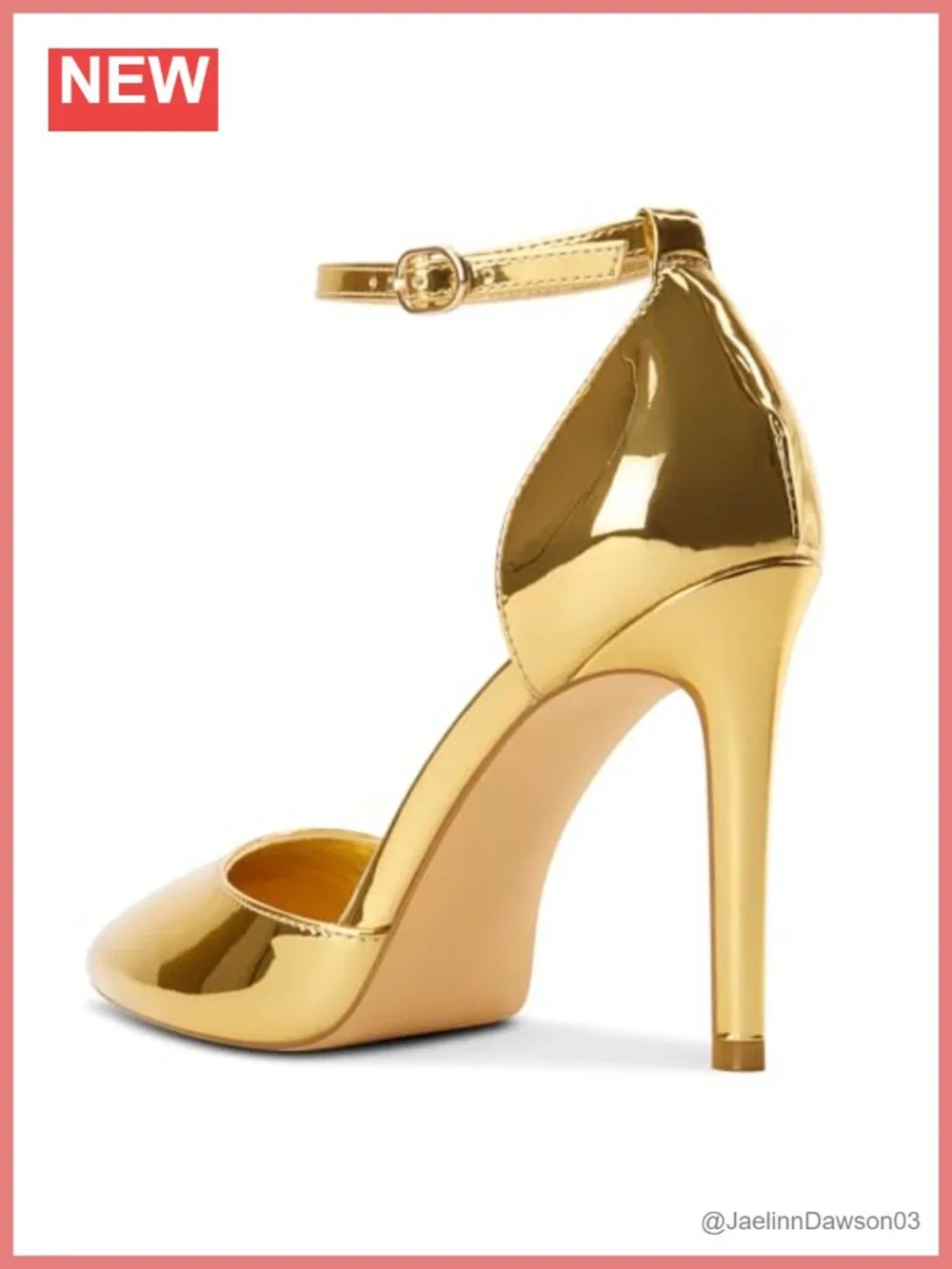 Stiletto High Heel Pointed Toe Pumps Ankle Strap Two-Piece Prom Dress 3.9